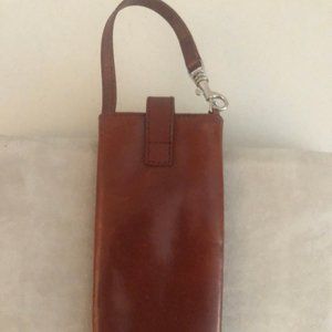 Hobo Intl brown leather wristlet mini bag